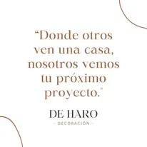 Frase de De Haro Decoración